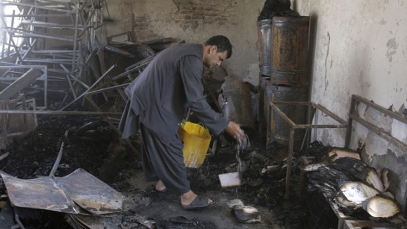 امریکی فوج نے افغانستان کے ایک دینی مدرسے کو آگ لگا دی