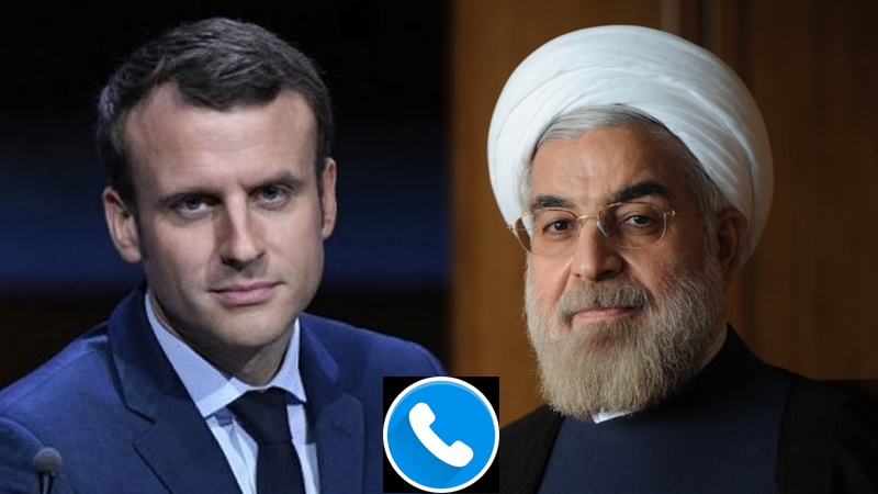 ایران اور فرانس کے صدور میں ٹیلیفونی تبادلہ خیال
