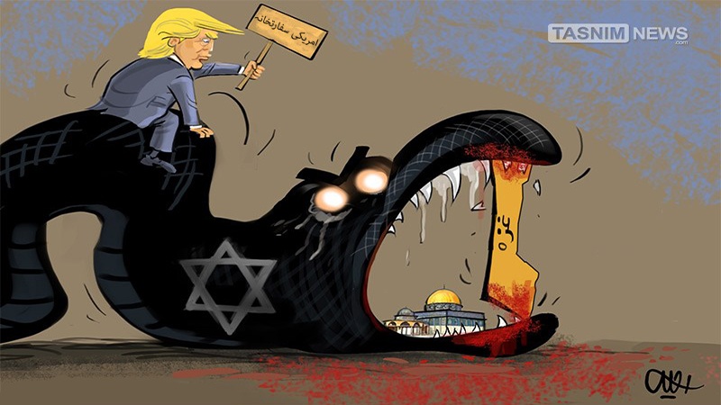 غزہ،صیہونیوں کے گلے کی ہڈی ۔ کارٹون