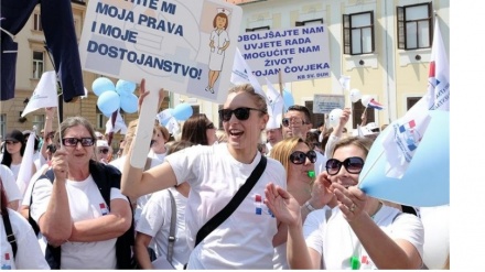 Hiljadu medicinskih sestara na protestu u Zagrebu