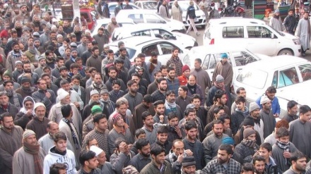ہندوستانی وزیر اعظم کے دورۂ کشمیر کے موقع پر وسیع مظاہرے