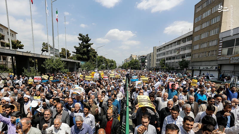 فلسطینیوں کی حمایت اور اسرائیل کے خلاف ایران میں مظاہرے 