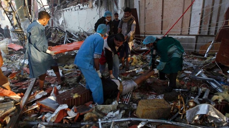 اقوام متحدہ کے غذائی اشیا کے گودام پر سعودی بمباری 