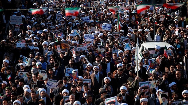 ایران بھر میں امریکہ مخالف ریلیاں، یورپ پر عدم اعتماد کا اظہار 