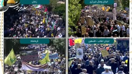  ڕێپێوانی خەڵکی ئێران لە ڕۆژی قودس و هاودەنگی دەربڕین لەگەل گەلی چاوەساوەی فەلەستین