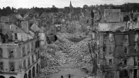 18.oktobar 1944: Područje u Francuskoj nakon bombardiranja u svjetskom ratu
