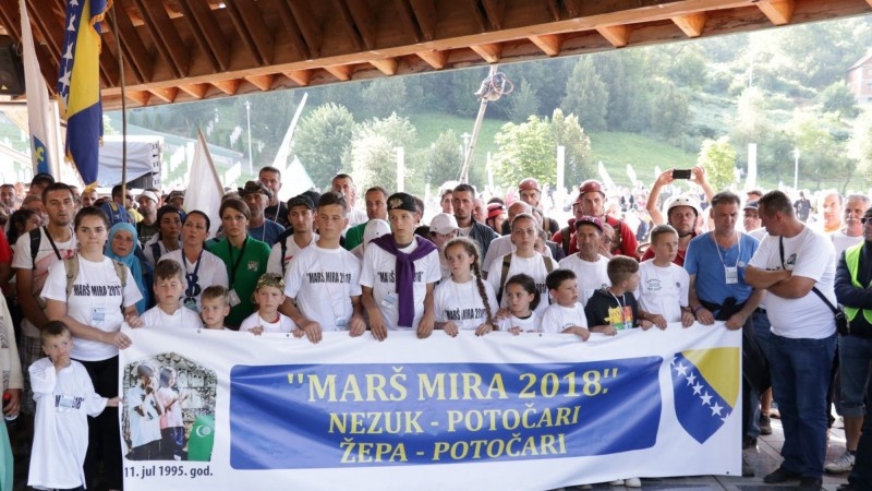 Učesnici Marša mira stigli u Potočare