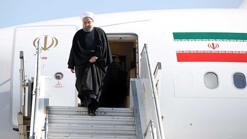 صدر ایران دو یورپی ملکوں کا دورہ مکمل کر کے وطن واپس پہنچ گئے