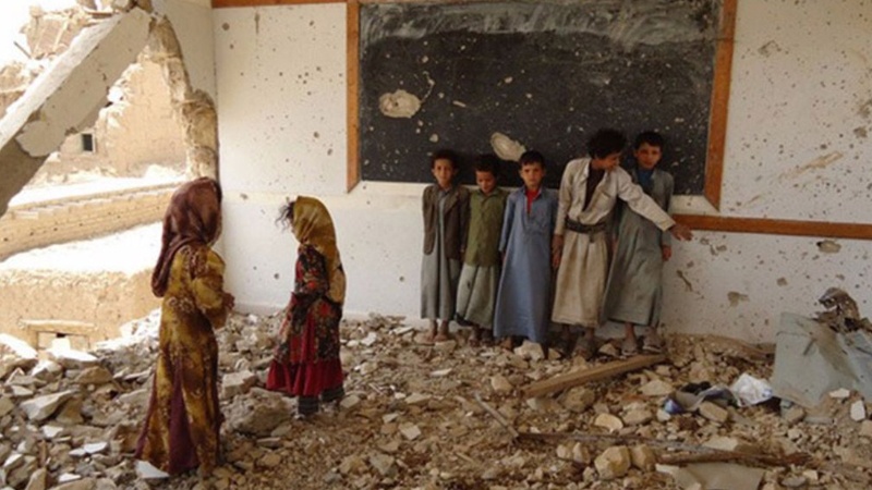 مغربی یمن میں ایک اسکول پر سعودی اتحاد کی بمباری