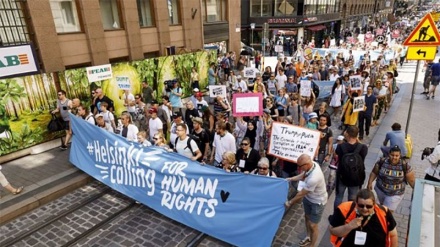 ہلسنکی میں ٹرمپ مخالف مظاہرے