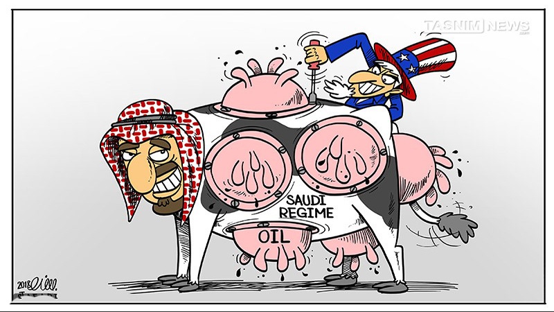امریکہ کی سعودی گائے ۔ کارٹون