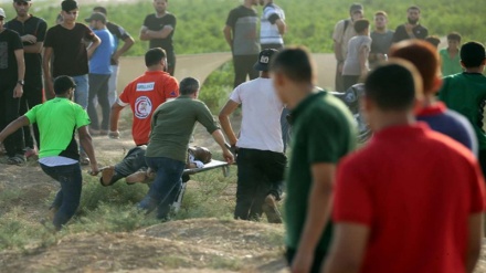 پرامن واپسی مارچ پر صیہونی جارحیت، 1 شہید 120زخمی