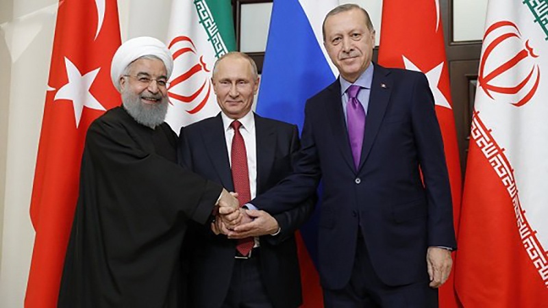 حسن روحانی، اردوغان اور پوتین کی ملاقات