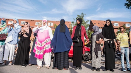 ڈنمارک میں پابندی حجاب کے خلاف مظاہرے