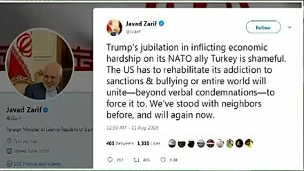 ترکی پر امریکی پابندیوں کی مذمت 