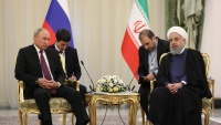 Susret Putina i Ruhanija na margini trilateralnog susreta u Teheranu
