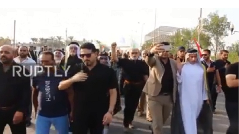عراق، ایران اور رضاکار فورسز کی حمایت میں مظاہرے + ویڈیو