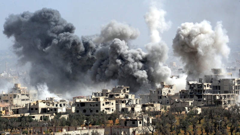شام میں امریکہ کی جانب سے ہجین پر فاسفورس بموں سے حملہ