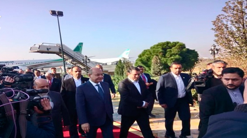 عراق کے صدر تہران پہنچ گئے 
