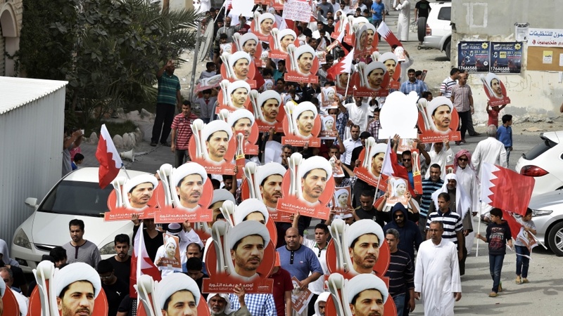 شیخ علی سلمان کی حمایت میں بحرینی عوام کے مظاہرے