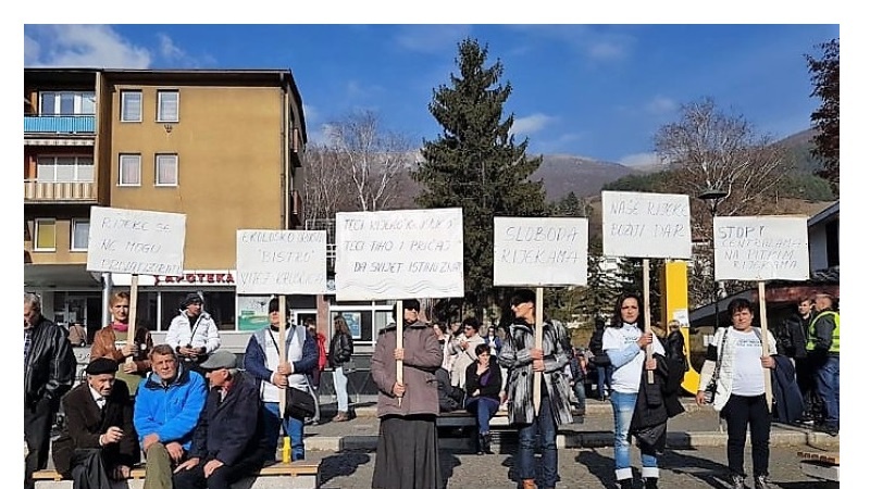 Mještani Kruščice protestovali protiv izgradnje hidroelektrana