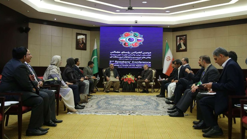 تہران میں چھ ملکی اسپیکرز کانفرنس، دہشتگردی کے چیلنجز سے مقابلے اور علاقائی تعاون پر تبادلہ خیال  