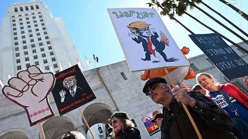امریکہ میں ٹرمپ کے خلاف مظاہرے۔ تصاویر