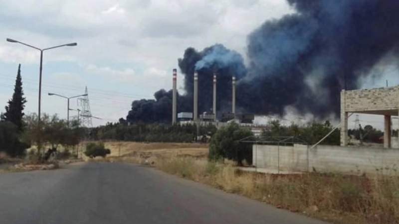 Həmah elektrik stansiyasına hücum ediblər