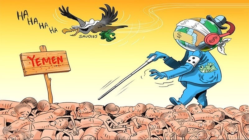 یمن، آل سعود اور عالمی ادارے ۔ کارٹون!