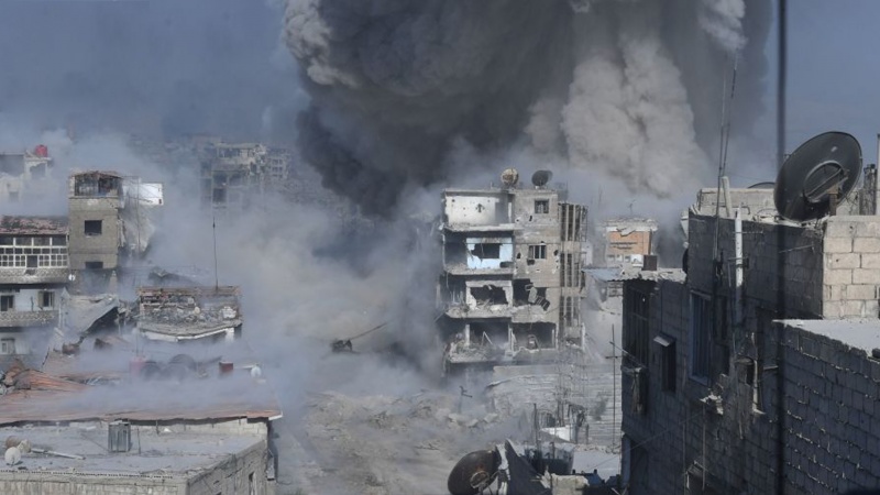 شام میں الباغوز پر امریکی اتحاد کا کیمیائی حملہ
