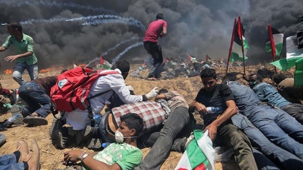 یوم الارض کے موقع پراسرائیلی حملہ 10 فلسطینی زخمی