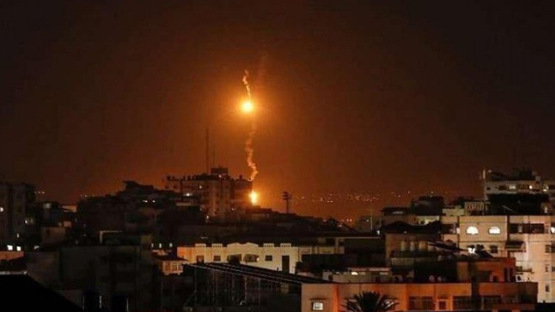 غزہ پٹی پر صیہونی حکومت کے جنگی طیاروں کے حملے 