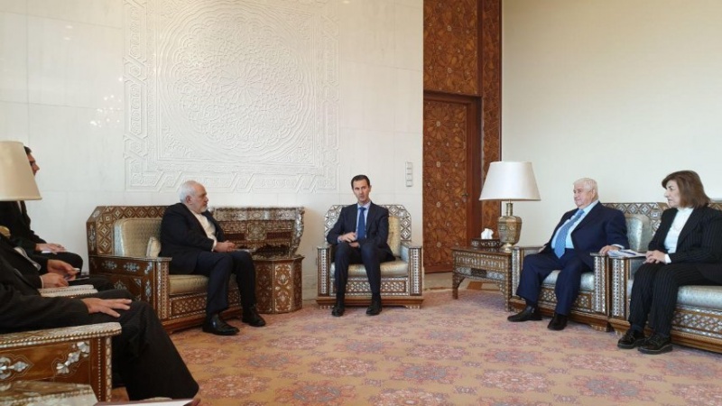 ایران کے وزیر خارجہ کی شام کے صدر سے ملاقات 