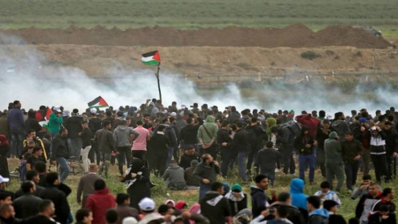پرامن واپسی مارچ پر وحشیانہ حملہ 60 فلسطینی زخمی