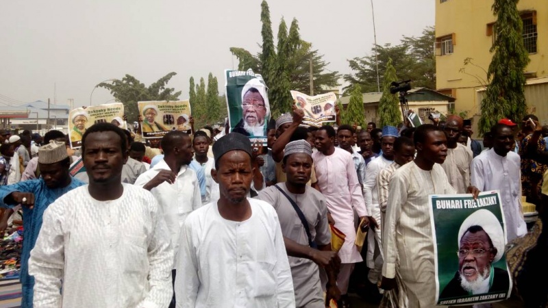 شیخ زکزکی کی حمایت میں نائیجیریا میں مظاہرہ 