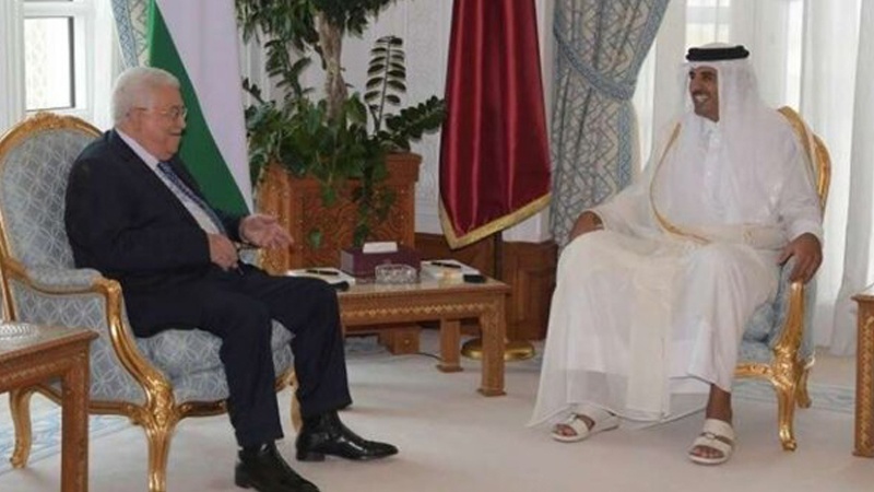 چاوپێکەوتنی محمود عەباس لەگەڵ میری قەتەر لە دۆحە 