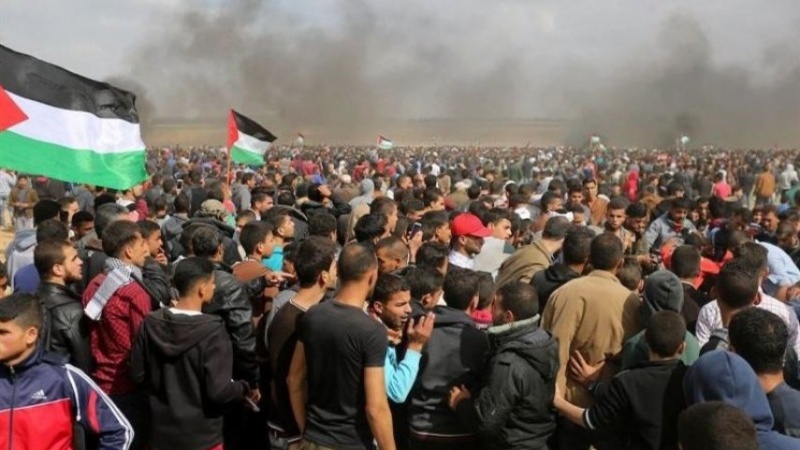 پرامن واپسی مارچ پر وحشیانہ، حملہ 16 فلسطینی زخمی
