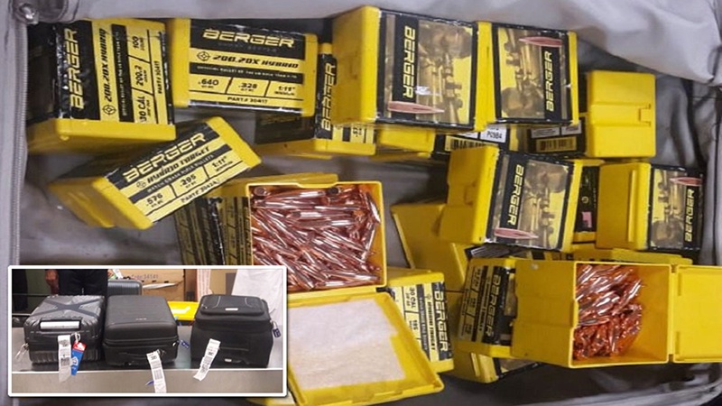 امریکا سے پاکستان کے لئے ہتھیاروں کی اسمگلنگ 4600 خطرناک گولیاں برآمد