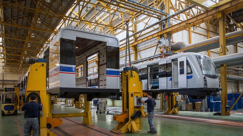 تہران میں ٹرین کے ڈبوں(بوگیوں) کی تعمیر