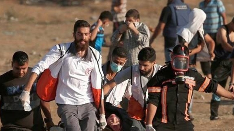 فلسطینیوں کے حق واپسی مارچ پر حملہ، 75 زخمی