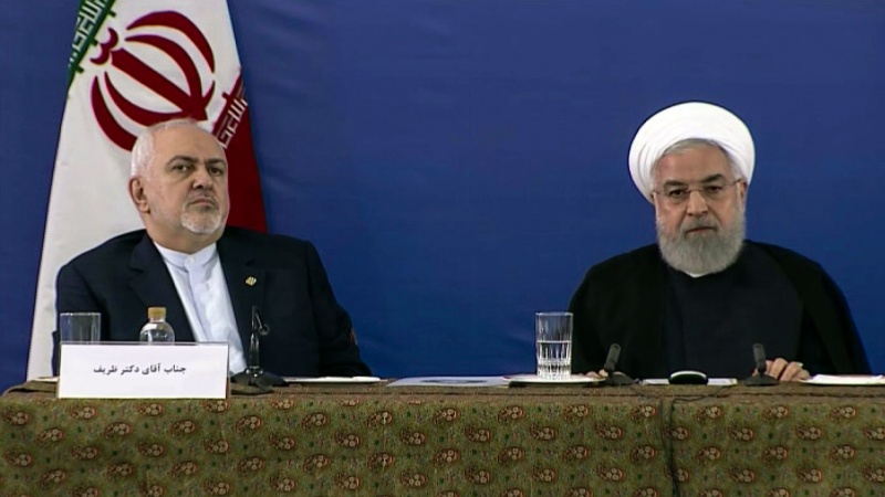 جواد ظریف تمام ایرانی قوم کی نمائندگی کرتے ہیں: صدر روحانی