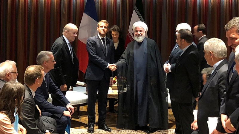 ایران اور فرانس کے صدور کی نیویارک میں ملاقات