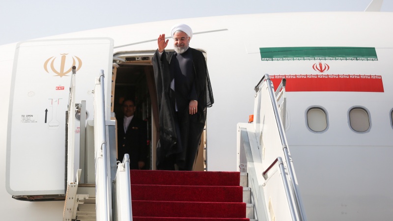 ایران کے صدر ناوابستہ تحریک کے اجلاس میں شرکت کے بعد وطن واپس پہنچ گئے