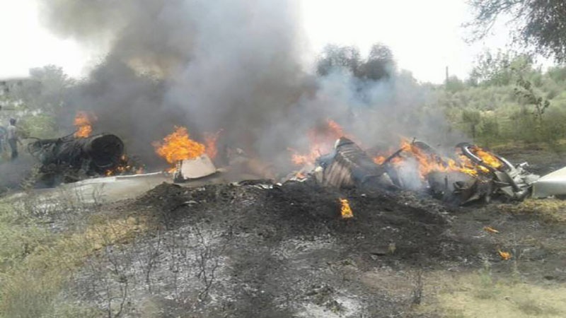 ہندوستان میں طیارہ گر کرتباہ دونوں پائلٹس ہلاک