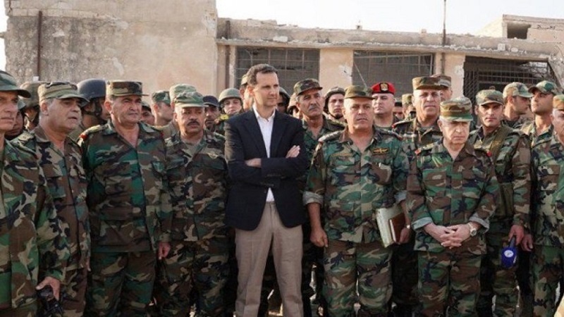 شام کے صدر کا  ادلب کے اگلے محاذوں کا دورہ  