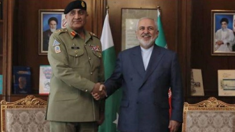 ایران کے وزیر خارجہ سے پاکستانی فوج کے سربراہ کی ملاقات