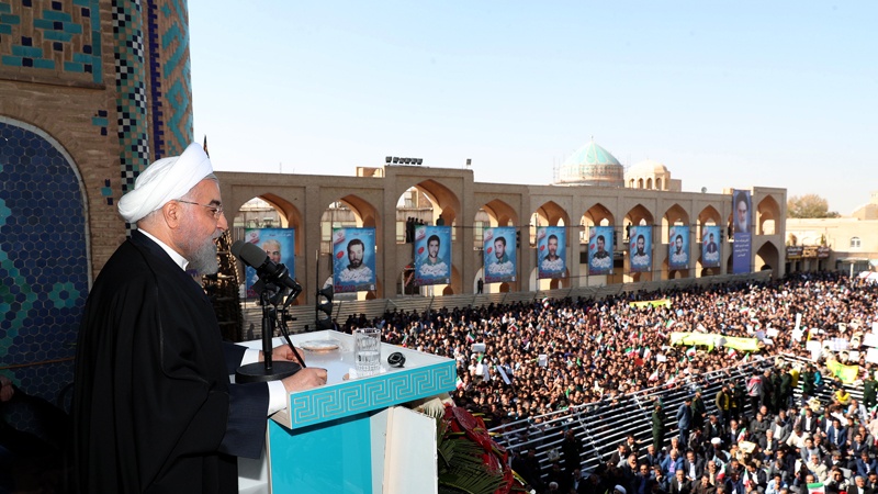 ملت ایران ، اغیار کے دباؤ کے مقابلے میں متحد اور ڈٹی ہوئی ہے: صدرمملکت 