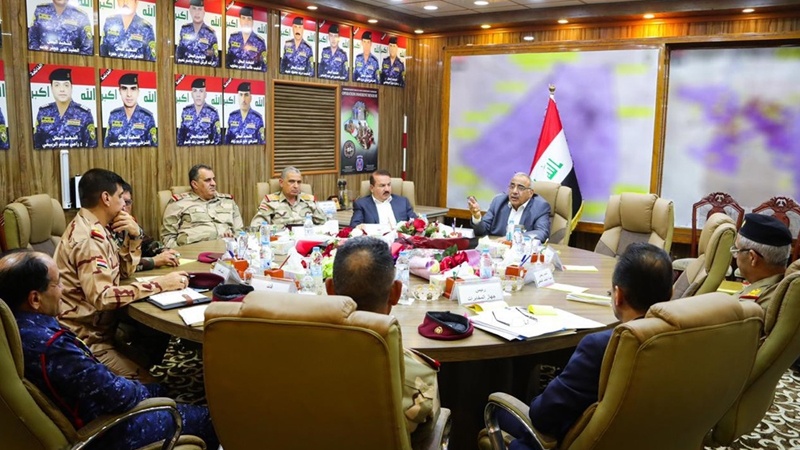 عراق کے وزیر اعظم کا اعلی کمانڈروں کے ساتھ اجلاس
