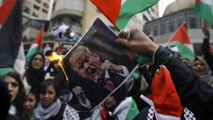 امریکہ اور اسرائیل کے خلاف فلسطینیوں کا غم و غصہ