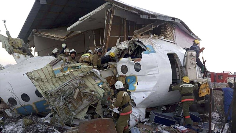 قزاقستان میں طیارہ حادثہ ، پندرہ افراد ہلاک